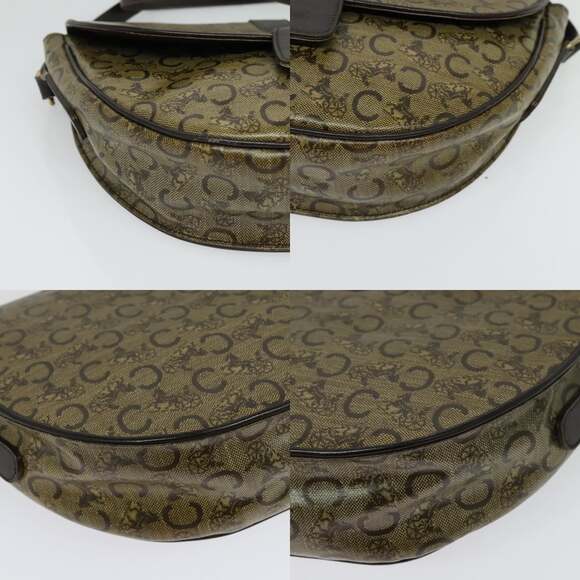 CELINE C Sulky Shoulder Bag Pvc Beige Gold - Picture 10 of 12